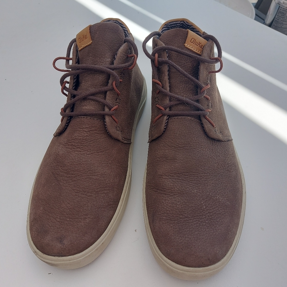Olukai Nānā Hele Brown Leather Size 10.5 - Picture 3 of 7